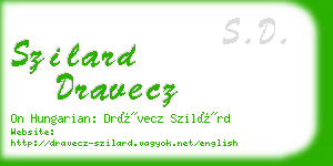 szilard dravecz business card